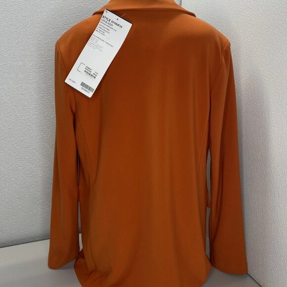 Joseph Ribkoff Women’s Lava Orange Single-Breasted Blazer Size 10 - Picture 9 of 12